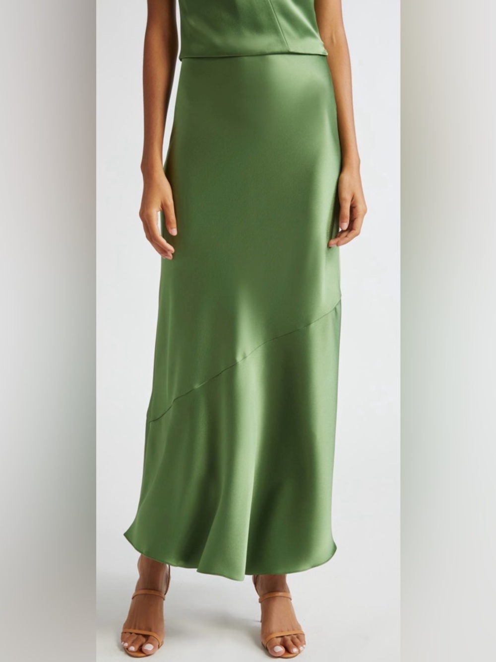 Alice + Olivia Terese Satin Maxi Skirt. Top also available for sale in Large.